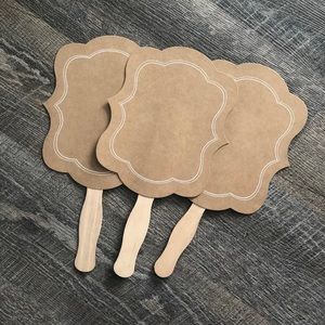 Kate Aspen kraft hand fans